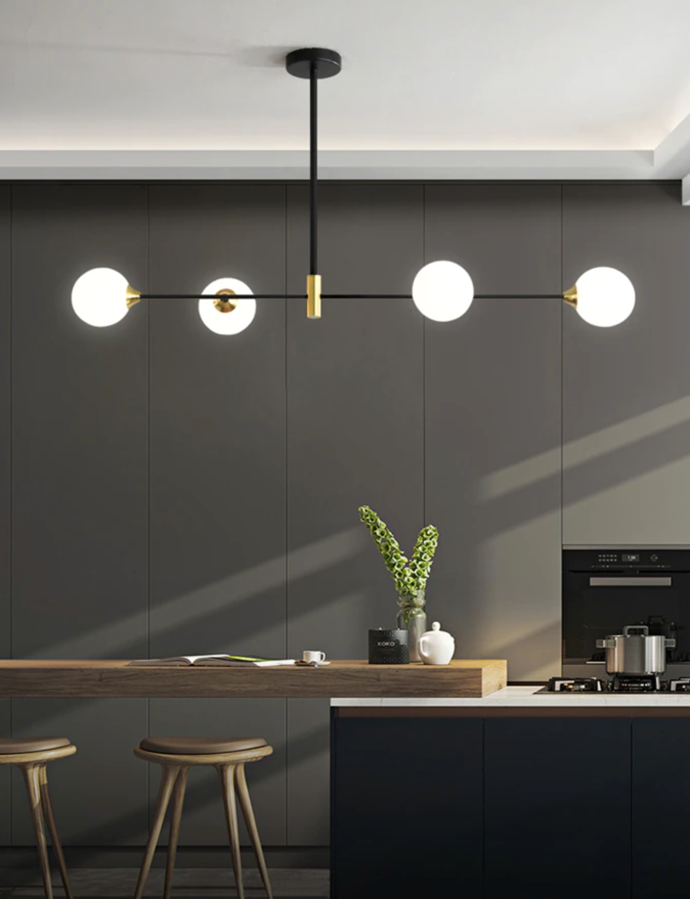 Kara - Lampu Siling Kelambu Bola Kaca Nordic