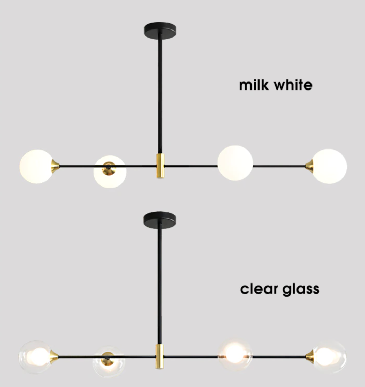 Kara - Lampu Siling Kelambu Bola Kaca Nordic