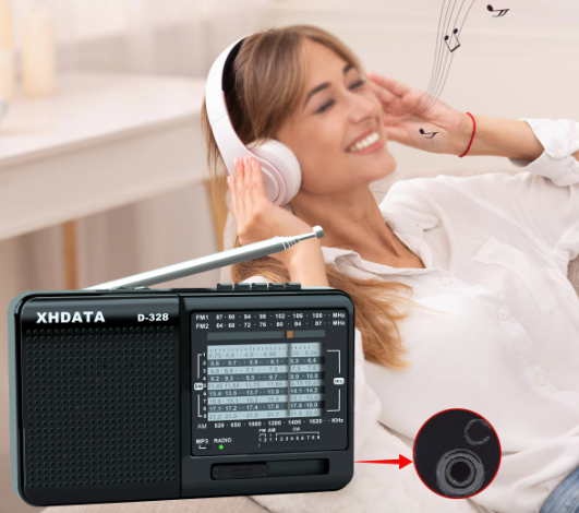 Radio portatile NovaTune D-328 a 12 bande con Bluetooth, lettore MP3 e slot per scheda TF