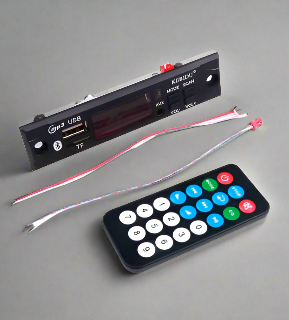 MaxSound Reproductor MP3 Bluetooth 12V – Radio FM Inalámbrica, Decodificador de Música AUX y USB para Coche