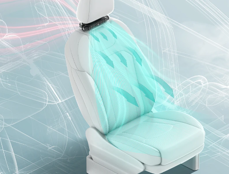 PulseCool 可调节汽车头枕冷风扇 USB 三档风速