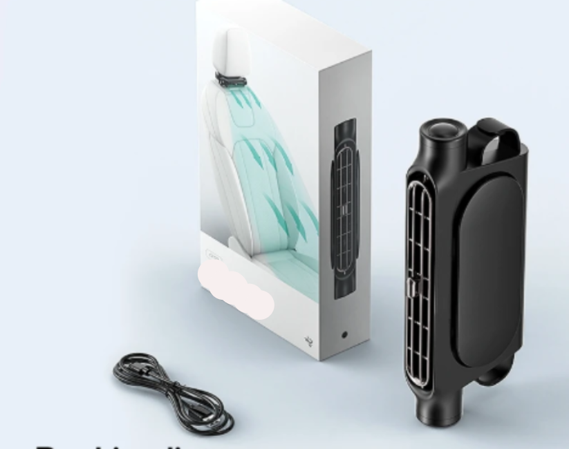 PulseCool 可调节汽车头枕冷风扇 USB 三档风速