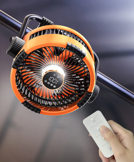 TrailWave 6-In-1 Rechargeable Camping Fan With Remote And LED Light