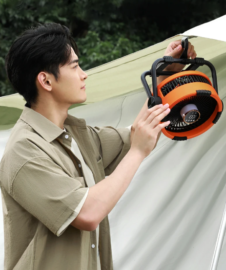 TrailWave 6-In-1 Rechargeable Camping Fan With Remote And LED Light