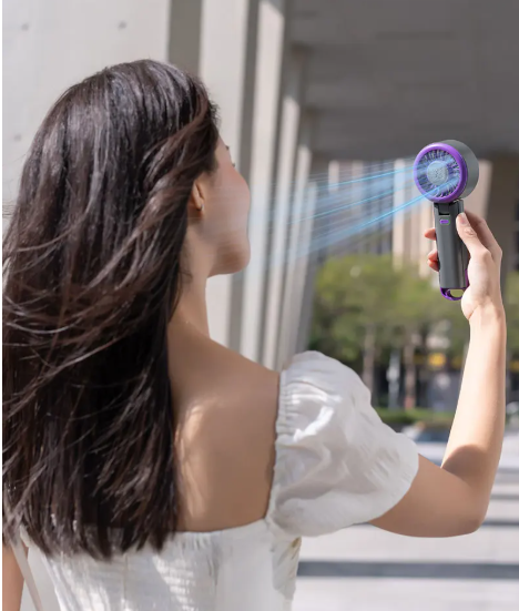 Ventoinha Portátil de Mão AeroChill com Compressa Fria