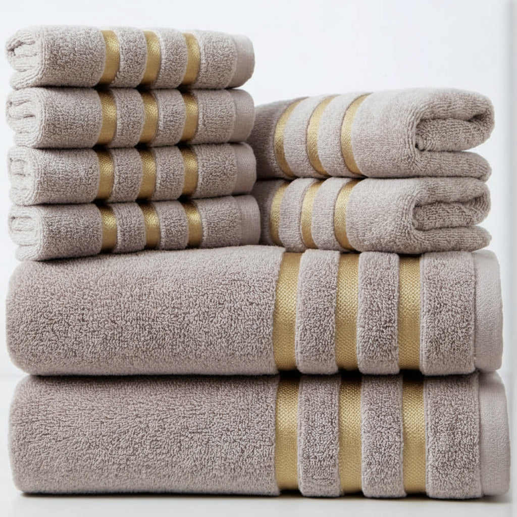 Set de prosoape din bumbac de 400 GSM, calitate hotelieră, pentru confort zilnic