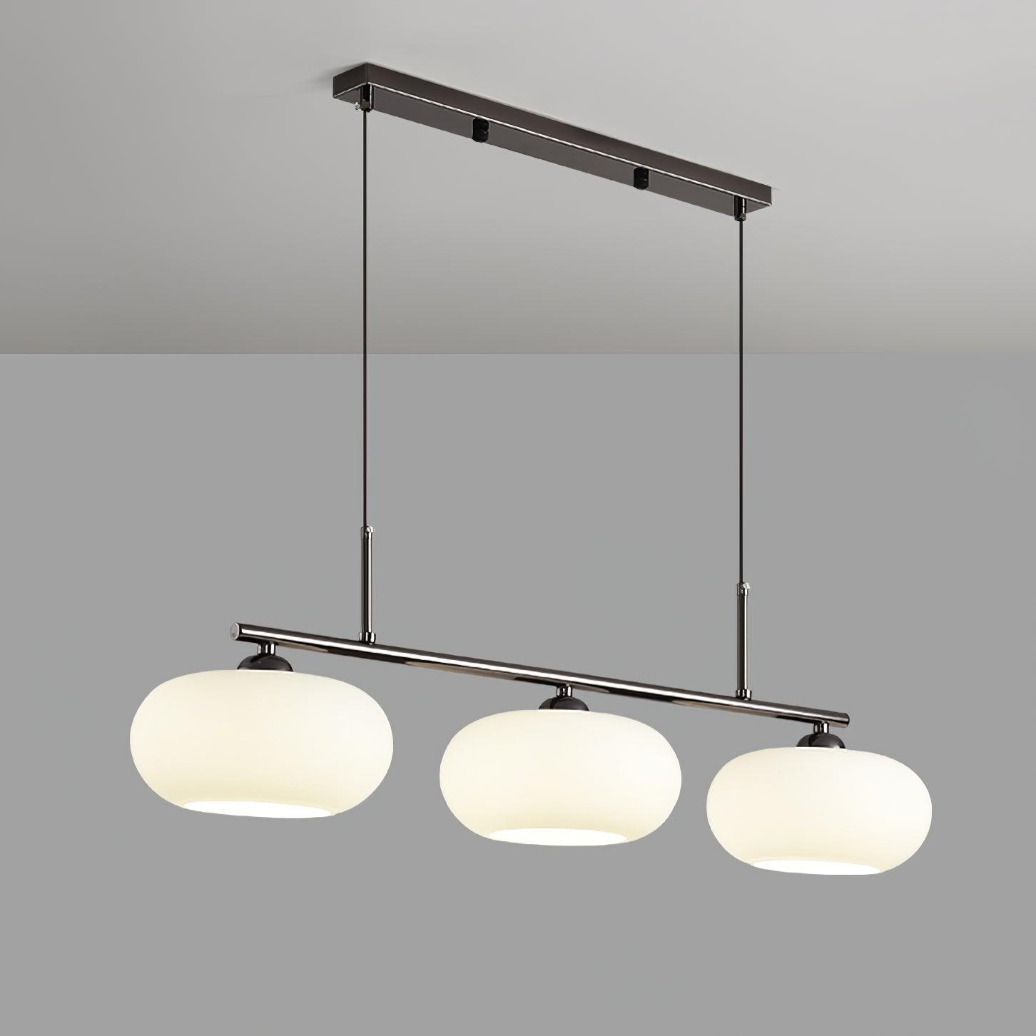 Sculptural 3-Light Adjustable Height Pendant Light