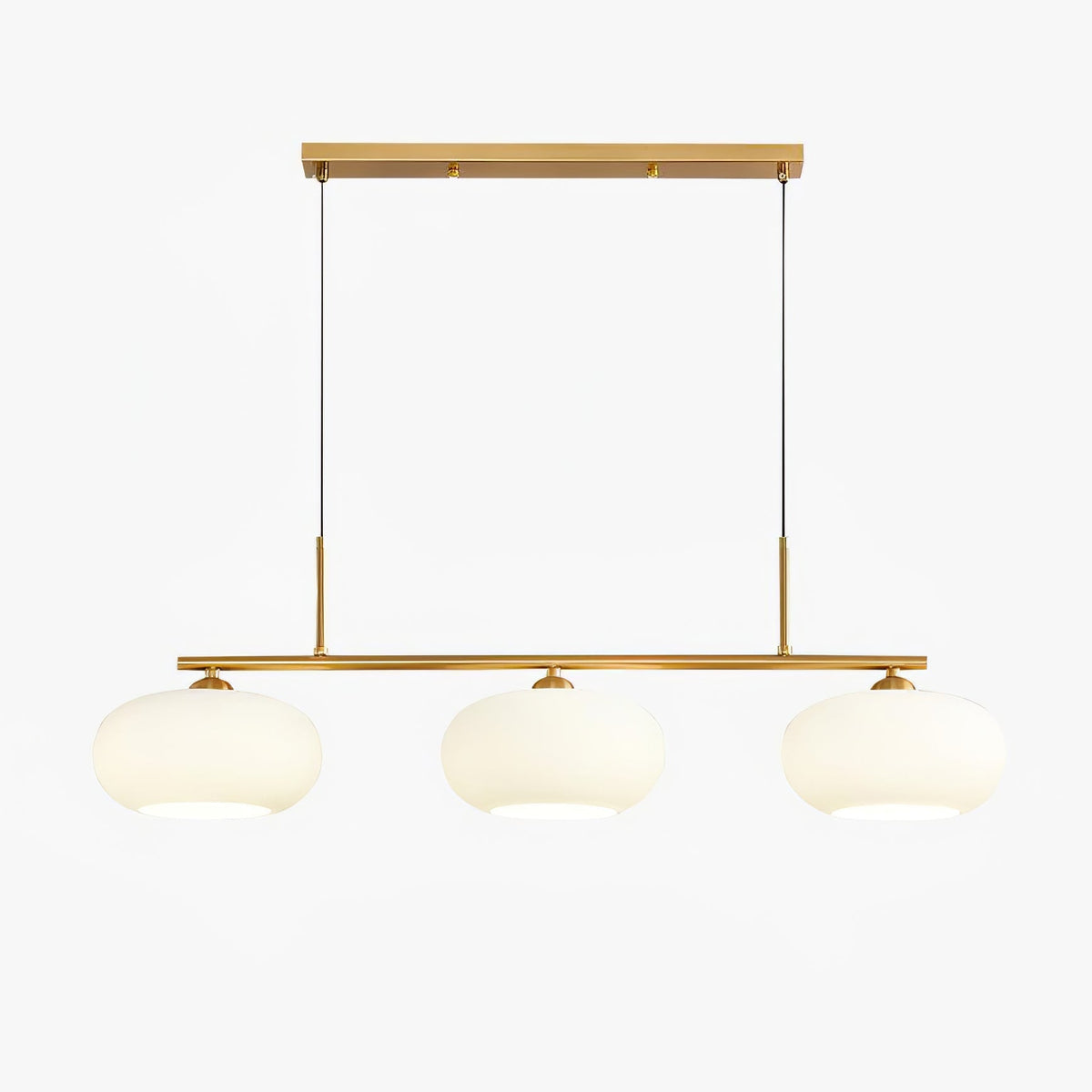 Sculptural 3-Light Adjustable Height Pendant Light