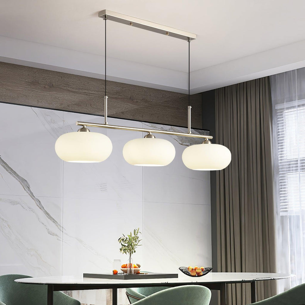 Sculptural 3-Light Adjustable Height Pendant Light