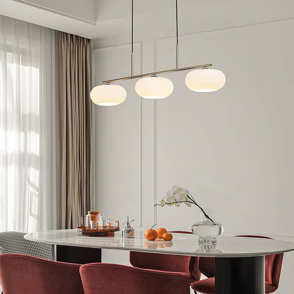 Sculptural 3-Light Adjustable Height Pendant Light