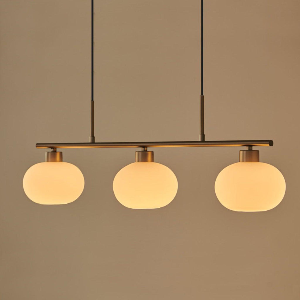 Sculptural 3-Light Adjustable Height Pendant Light