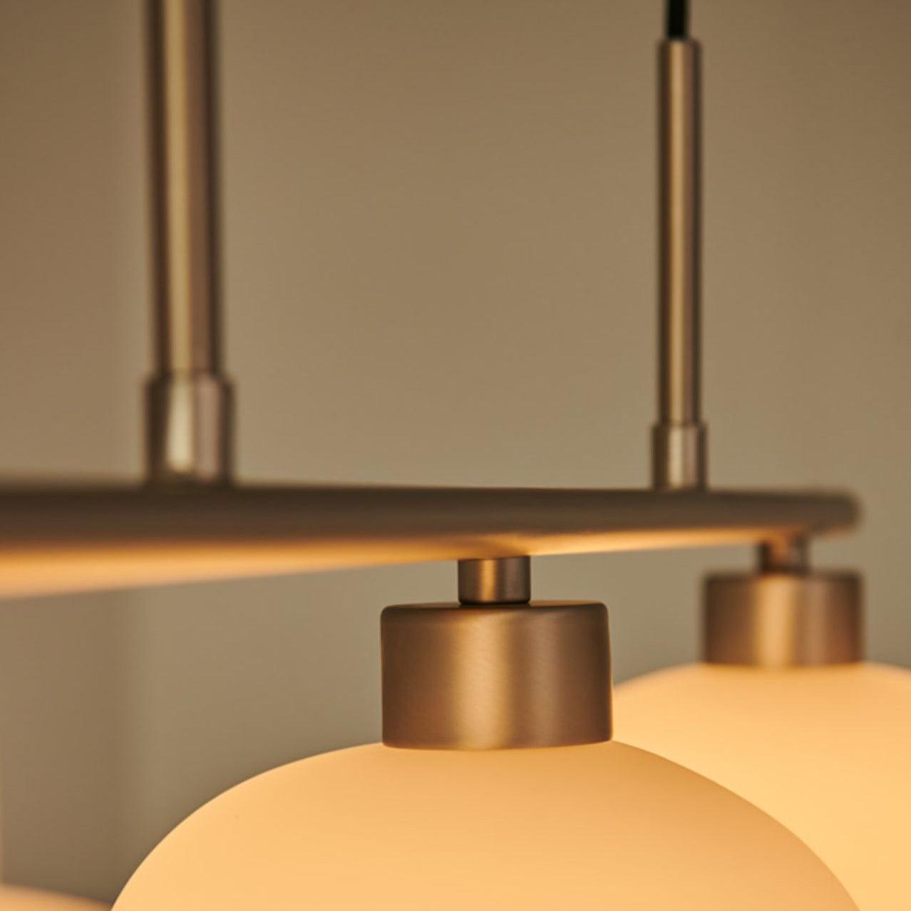 Sculptural 3-Light Adjustable Height Pendant Light