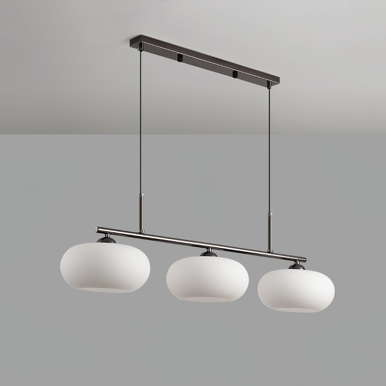 Sculptural 3-Light Adjustable Height Pendant Light