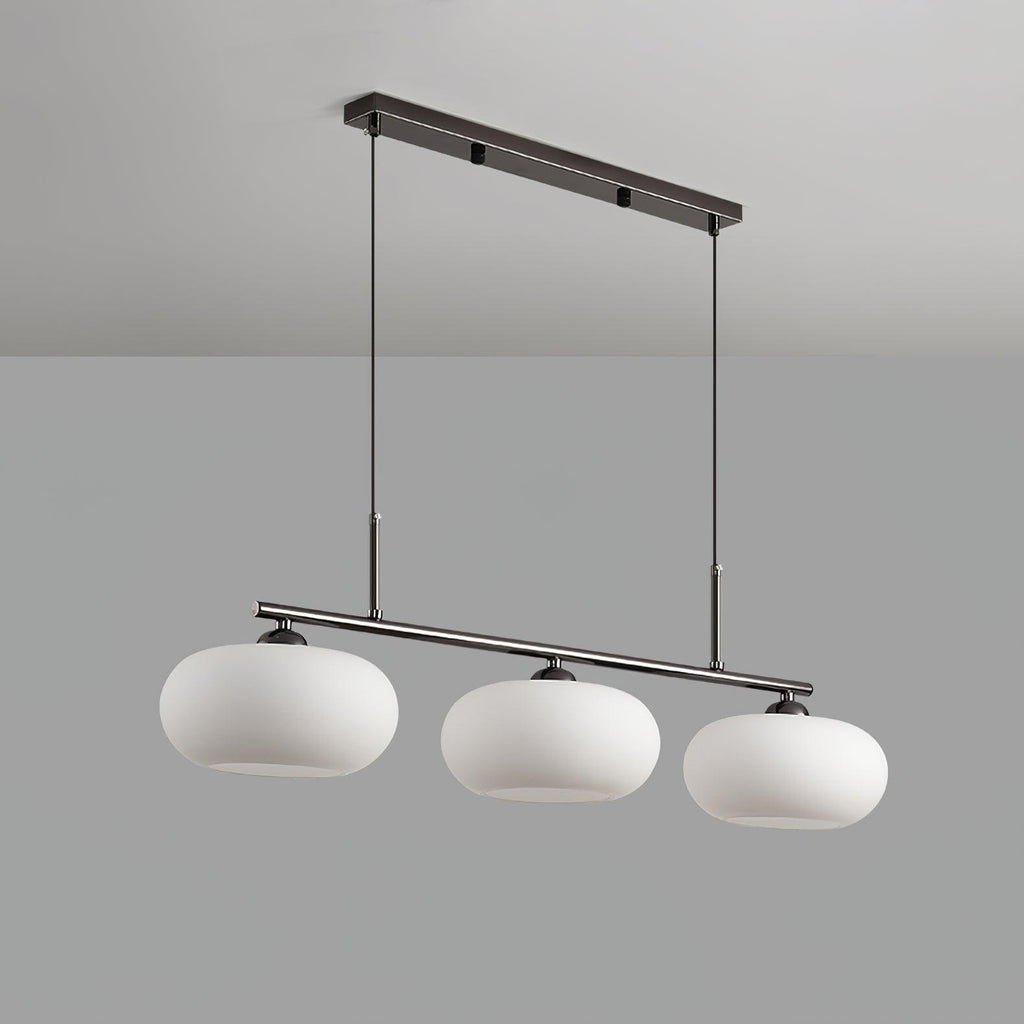 Lustra 3-flammige lineare Pendelleuchte — Design mit drei Kugelschirmen
