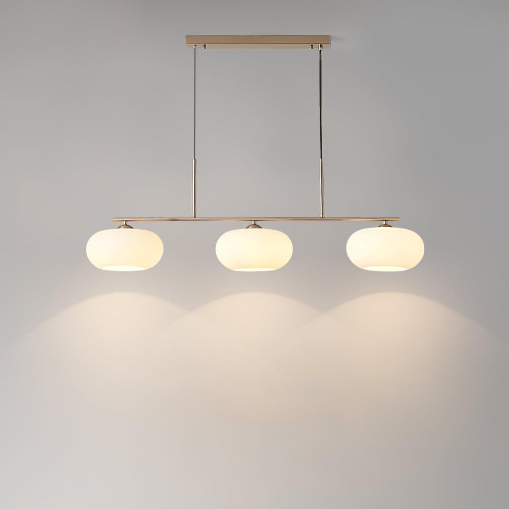 Sculptural 3-Light Adjustable Height Pendant Light