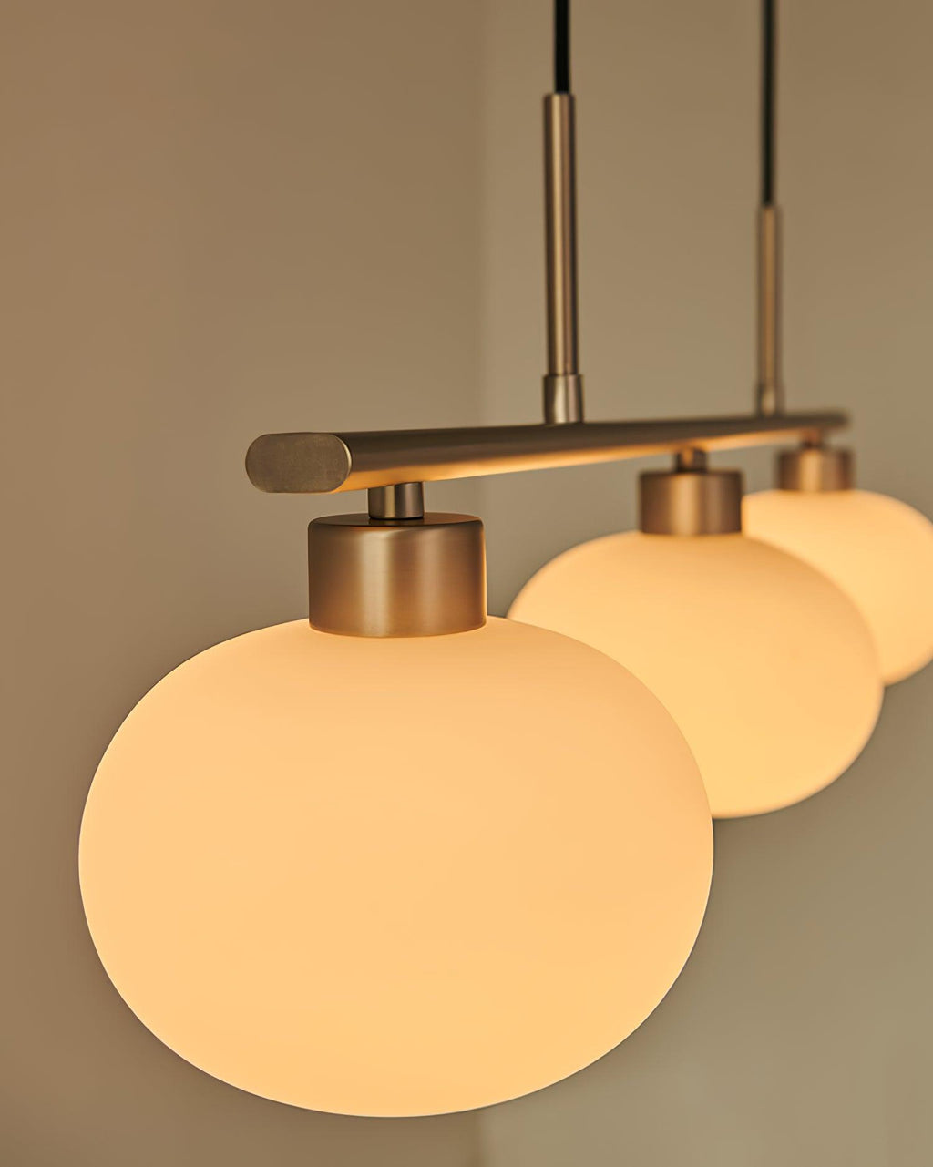 Sculptural 3-Light Adjustable Height Pendant Light