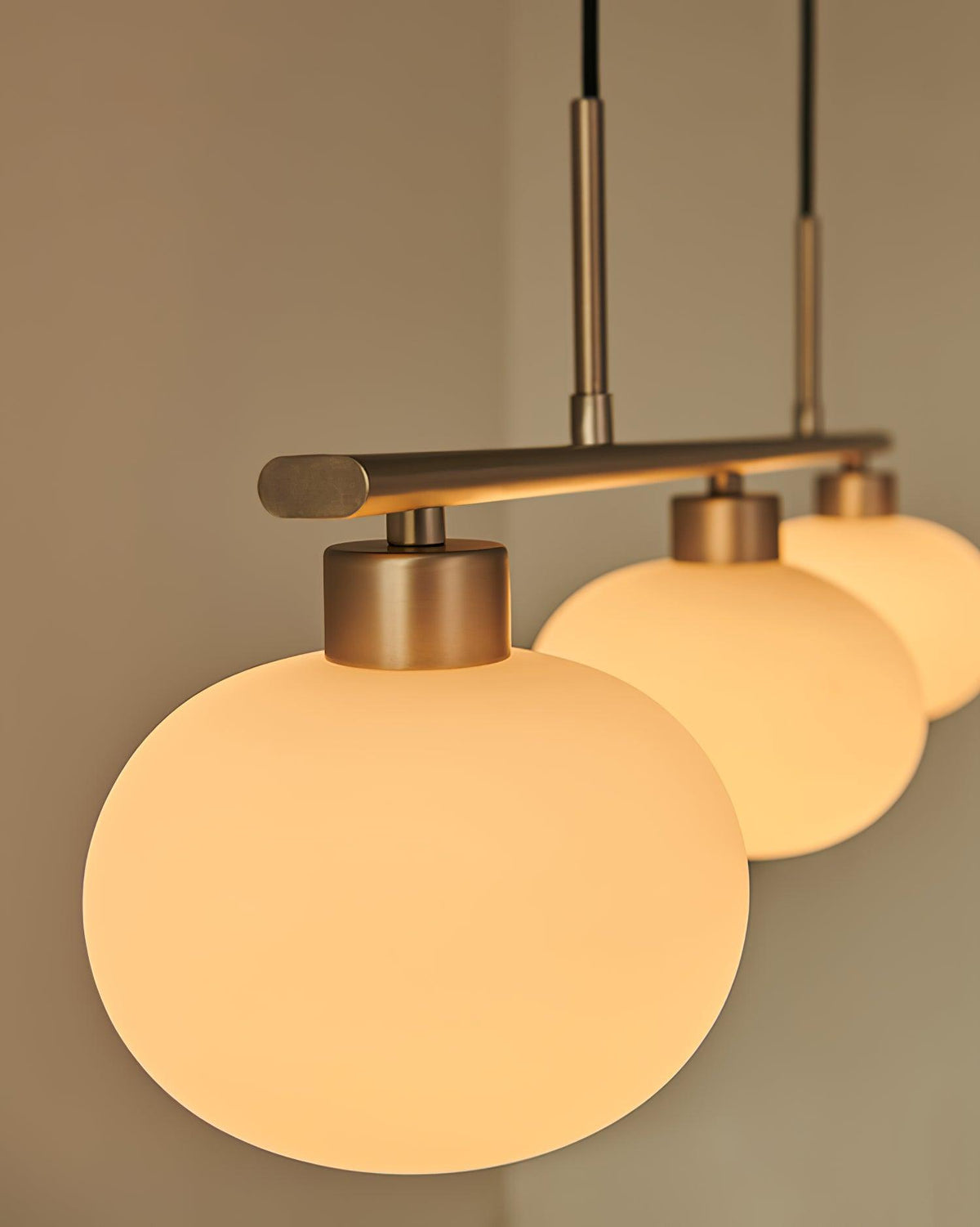 Sculptural 3-Light Adjustable Height Pendant Light