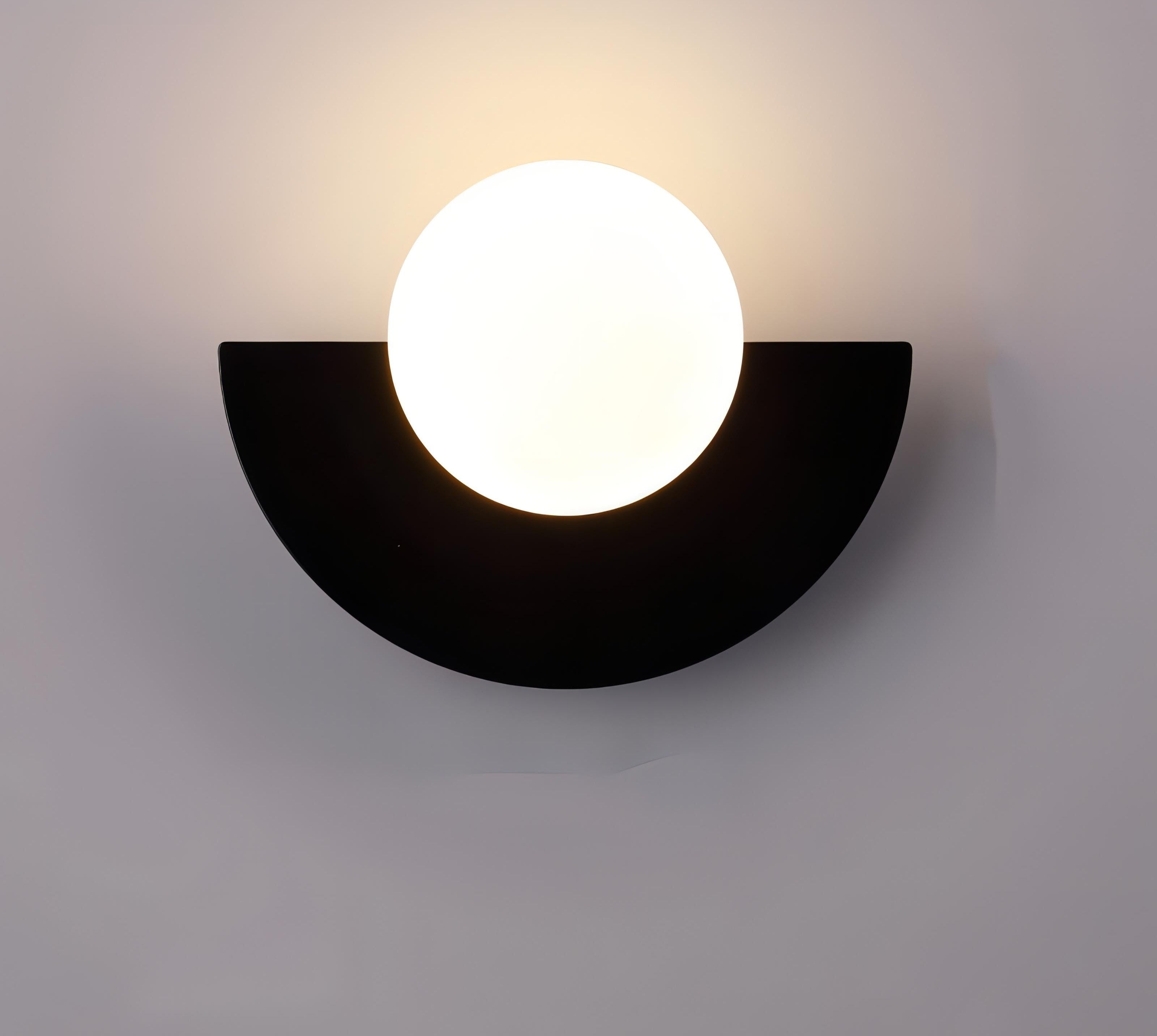 Asterra Semi Circular Wall Lamp In Six Contemporary Colors