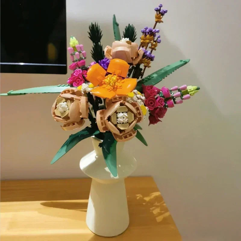 Sara's 756 stk romantiske rose DIY byggesten – Perfekt Valentinsdag gave