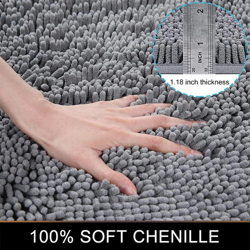 Tapis de bain épais antidérapant – Tapis de salle de bain doux et absorbant pour la sécurité et le confort