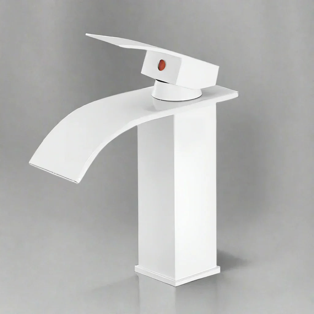 Sophia crni slavina s vodopadom - moderni mikser za umivaonik za toplu i hladnu vodu