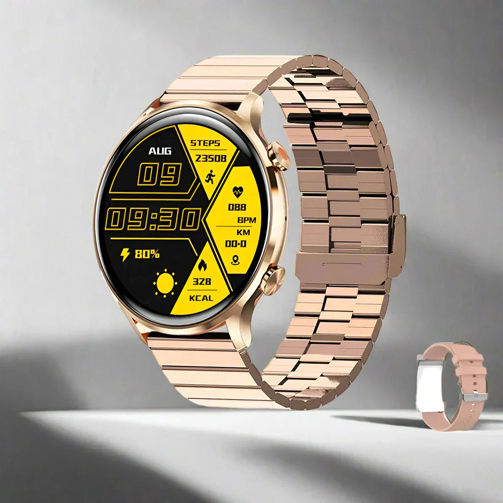 Lynx AMOLED Smartklocka – HD-skärm, Bluetooth-samtal, Fitness Tracker, IP68 Vattentät