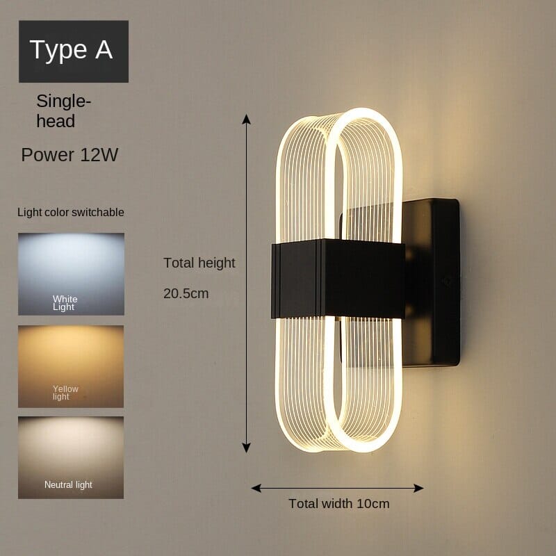 مصباح حائط LED أكريليك فاخر