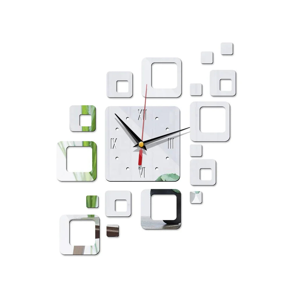 MirrorCraft - Reloj de pared acrílico cuadrado