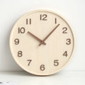 Reloj de pared Kirenori Oak con diseño de esfera retro japonesa
