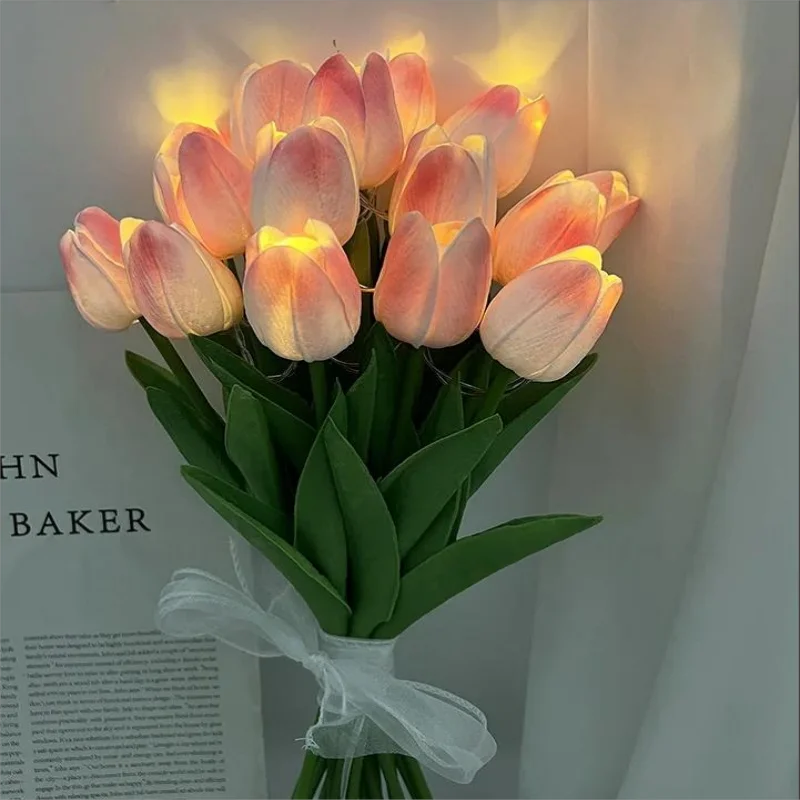 Tulipglow - Lampada notturna a LED portatile a forma di tulipano