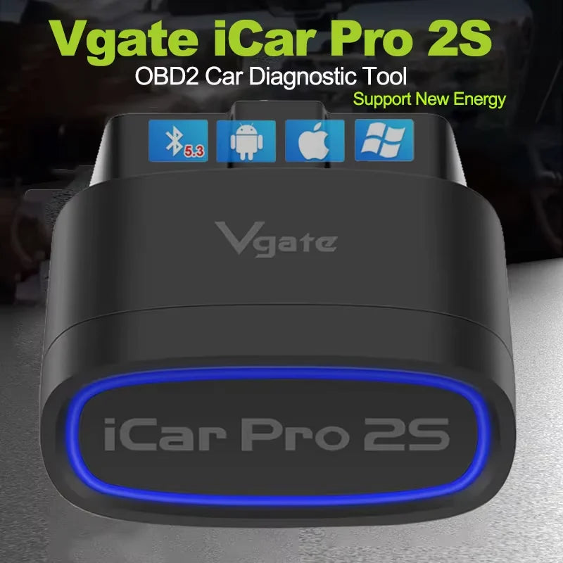 ماسح OBD2 بلوتوث - ELM327 V2.3 - بلوتوث 5.2 - بيانات المحرك الحية - لنظامي iOS وأندرويد
