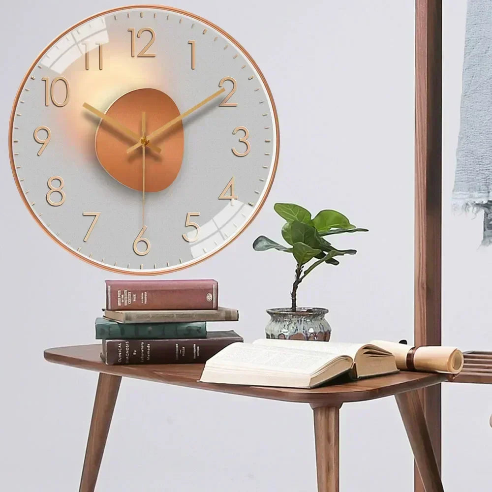 Reloj de Pared Clásico Silencioso AeroTime, Sin Tictac, para Dormitorio y Oficina