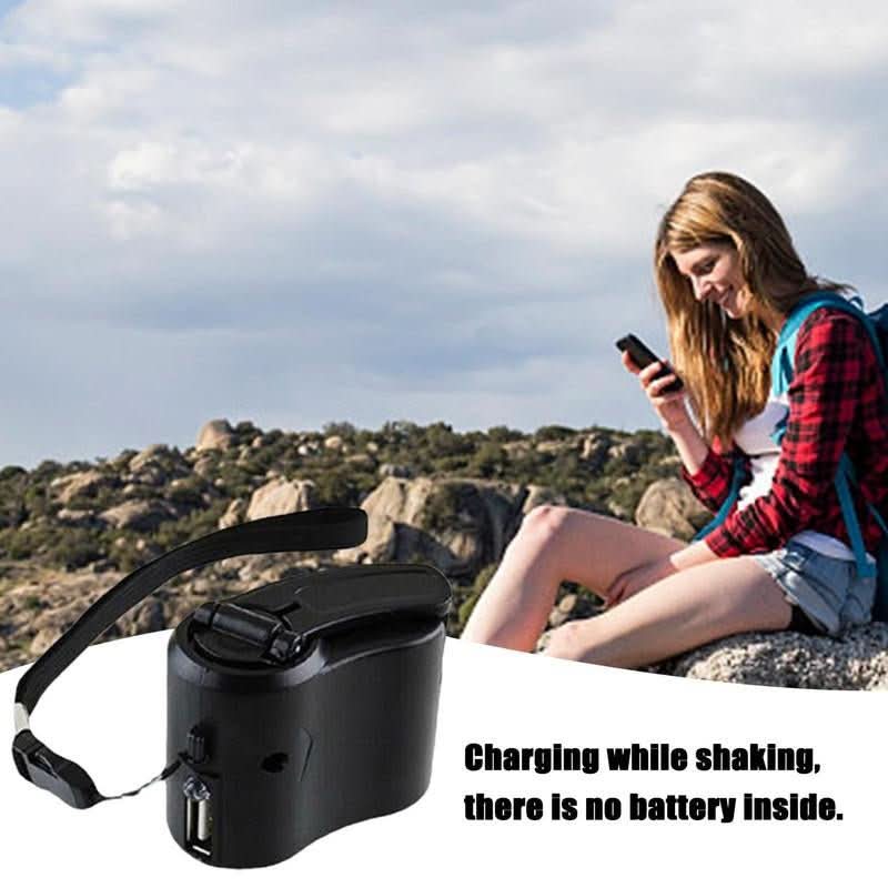 شاحن نوفا تشارج المحمول للطوارئ مع مقبض يدوي، USB، وLED