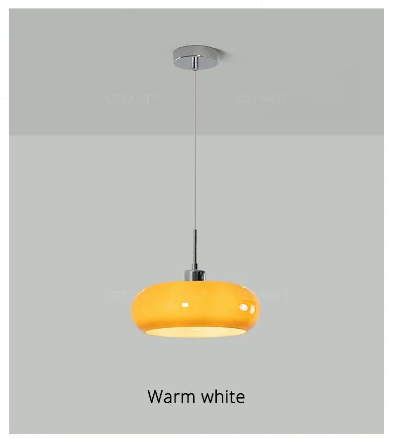 Aurora üveg éjjeli függeszték lámpa fehér vagy narancssárga árnyalattal