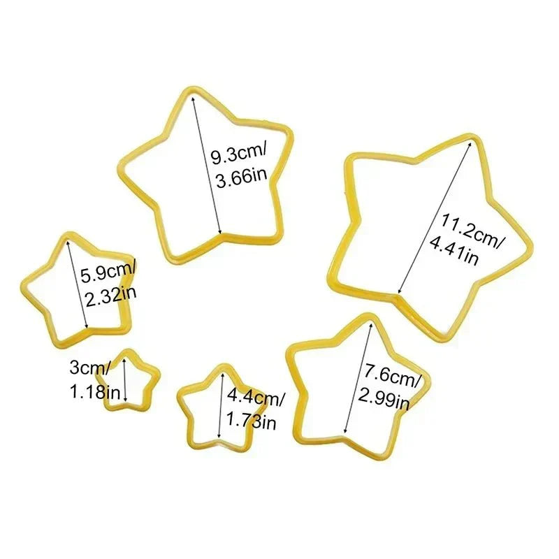 SnowMint-Weihnachtskeks-Ausstechformen-Set, 6-teilig, mit präzisen Formen für Familien