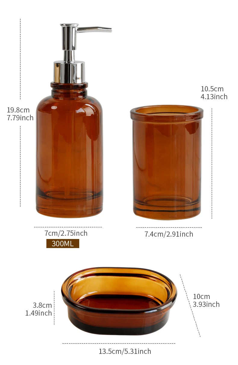 Apothecary Luxe – Set Bilik Mandi Kaca Elegan untuk Penampilan Abadi