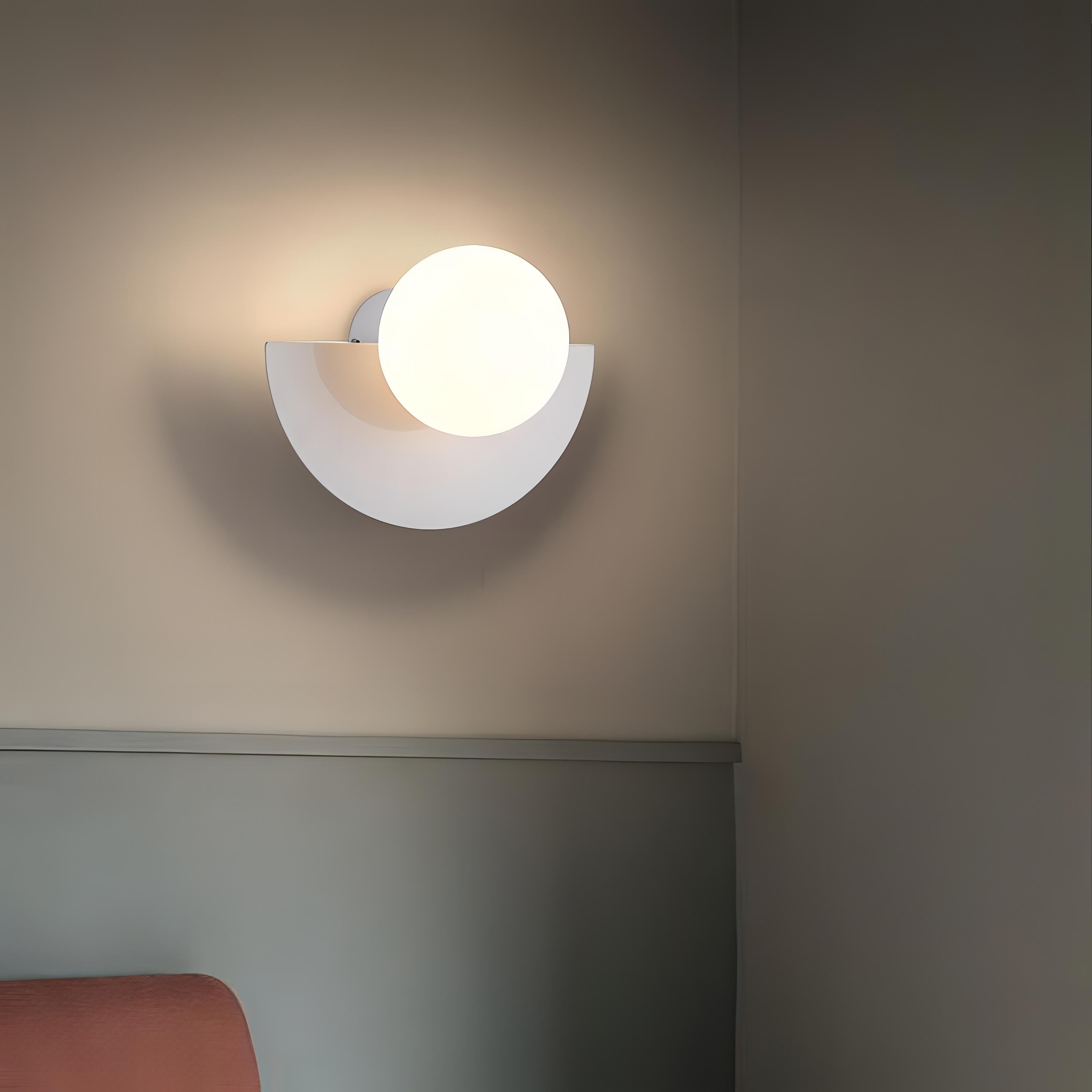 Asterra Semi Circular Wall Lamp In Six Contemporary Colors