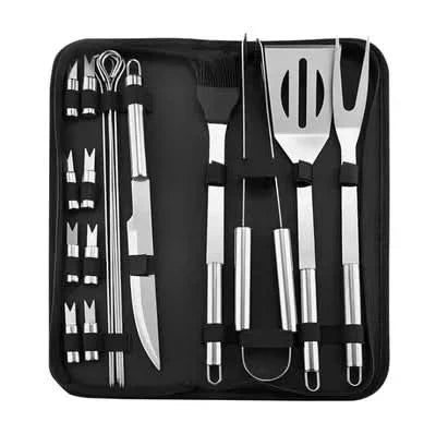 LuxeGrill Edelstahl-Utensilienset für das Grillen im Freien – hochwertige BBQ-Werkzeuge