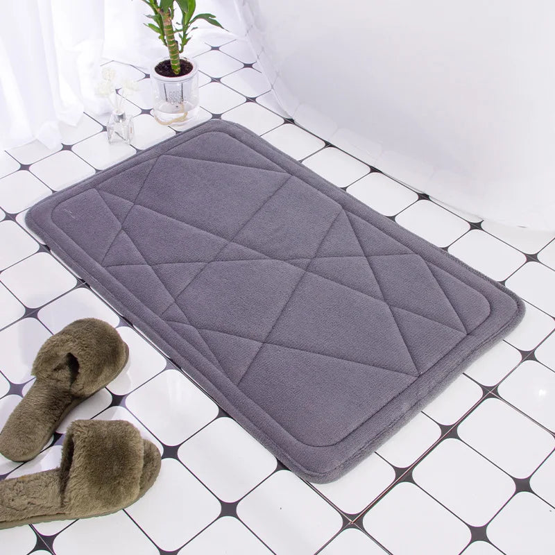 Alfombrilla de baño antideslizante con relieve de adoquines para baño