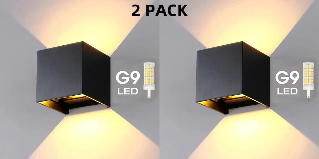 مصباح حائط LED من لوما غارد، من الألومنيوم ومقاوم للماء بمعيار IP65، للاستخدام الداخلي والخارجي