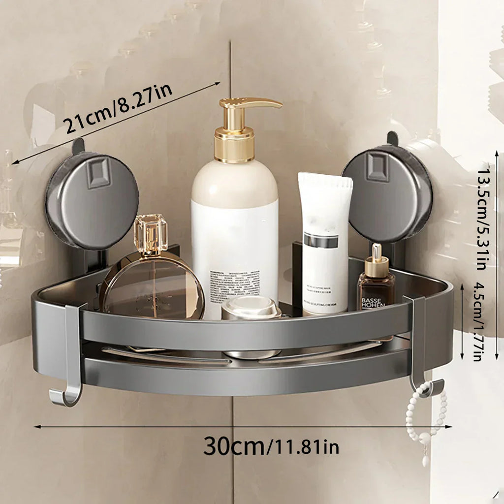Organizzatore da Angolo per Bagno AeroSuction Senza Fori con Potere di Aspirazione