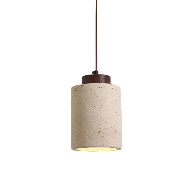 Lampada a sospensione in travertino – Pietra naturale nordica minimalista