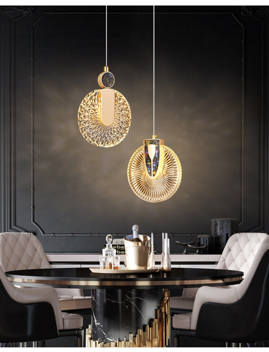 DUN Luxus Arany LED Függeszték Kör Alakú Kristály Csillár Lámpa