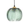Skleněné závěsné svítidlo se vzorem listů - designová lampa