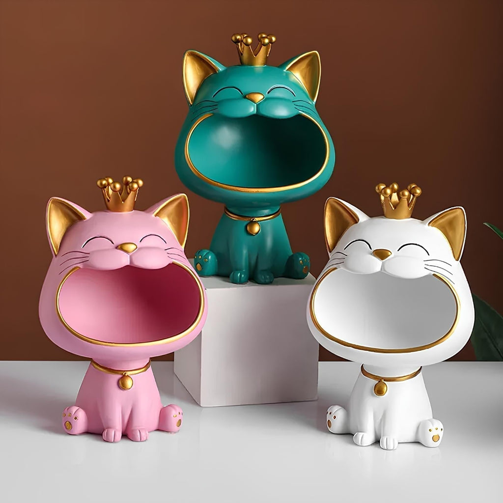 Aurelia Grote Mond Kat Sleutelopbergtray Decoratief Ornament | Orntli