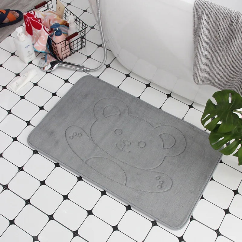 Alfombrilla de baño antideslizante con relieve de adoquines para baño