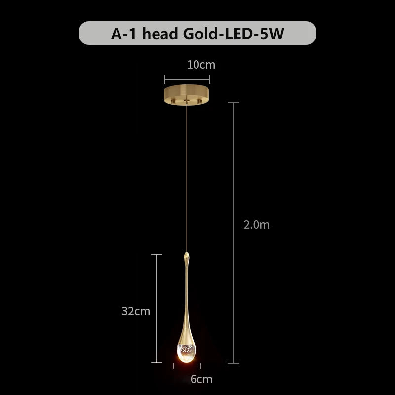 Pendentif cristal goutte d'eau