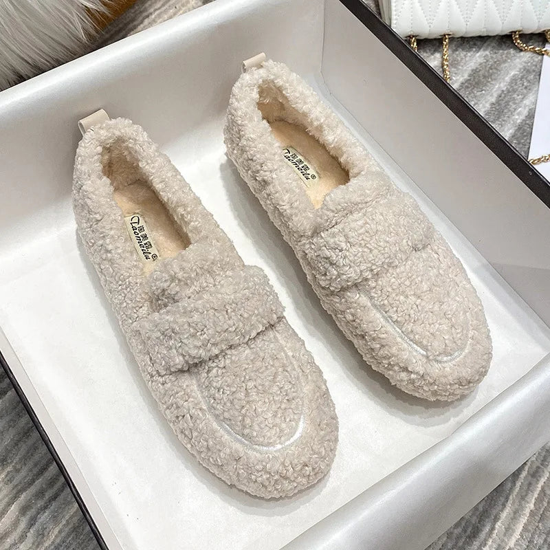 Mocassins douillets en laine d'agneau bouclée d'Ember