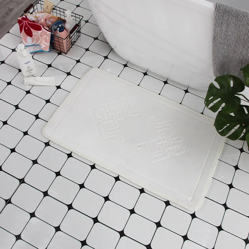 Alfombrilla de baño antideslizante con relieve de adoquines para baño