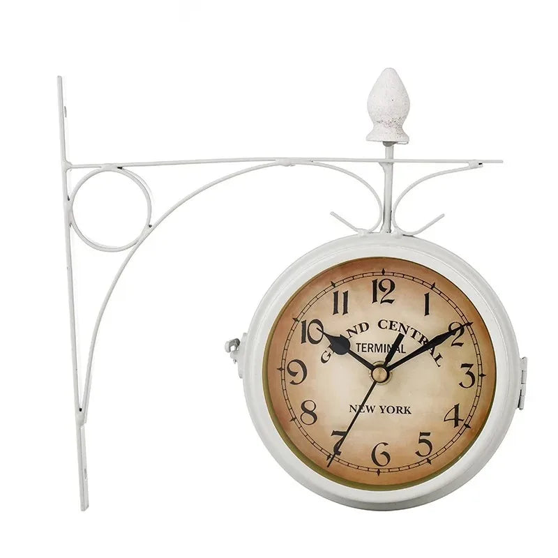 RetroTime – Reloj de Pared Vintage de Doble Cara